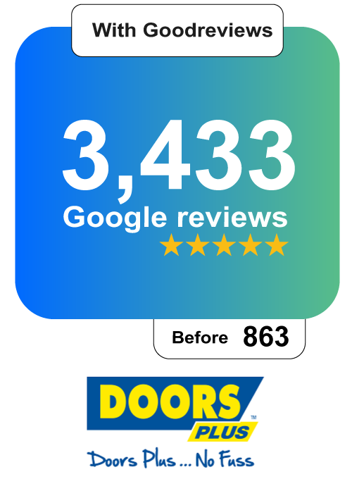 Doors Plus Google Review Uplift after using Goodreviews