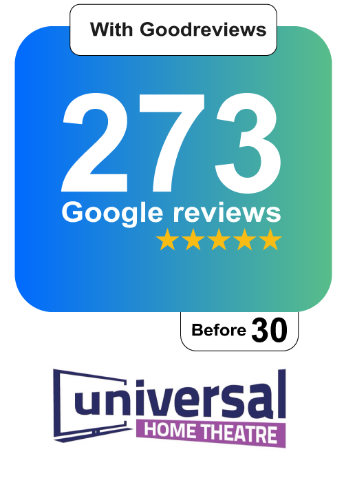 Universal Home Theatre Google Review Uplift after using Goodreviews