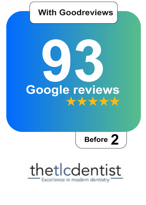 TLC Dentist Google Review Uplift after using Goodreviews