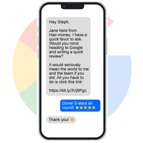 Google review request coming from Goodreviews to get someone a new Google Review.